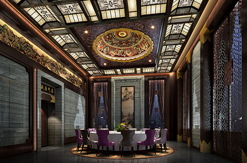 黄岩低调奢华的新中式酒店设计效果图